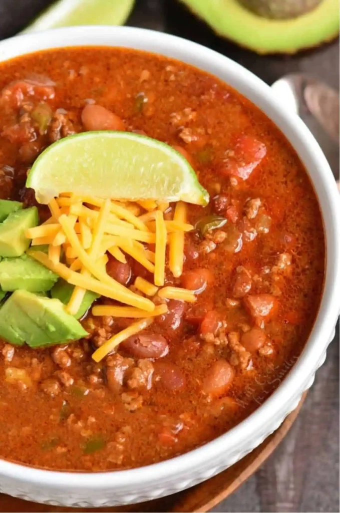 Instant-pot-chili-top-in-bowl